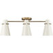 Reeva 3 Light 29 inch Modern Brass Semi-Flush Ceiling Light